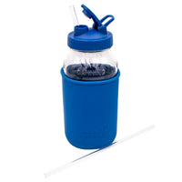 Extra Long Glass Straws for Half Gallon Mason Jars 4 Pack + Cleaner