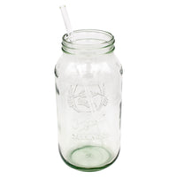 Extra Long Glass Straws for Half Gallon Mason Jars 4 Pack + Cleaner