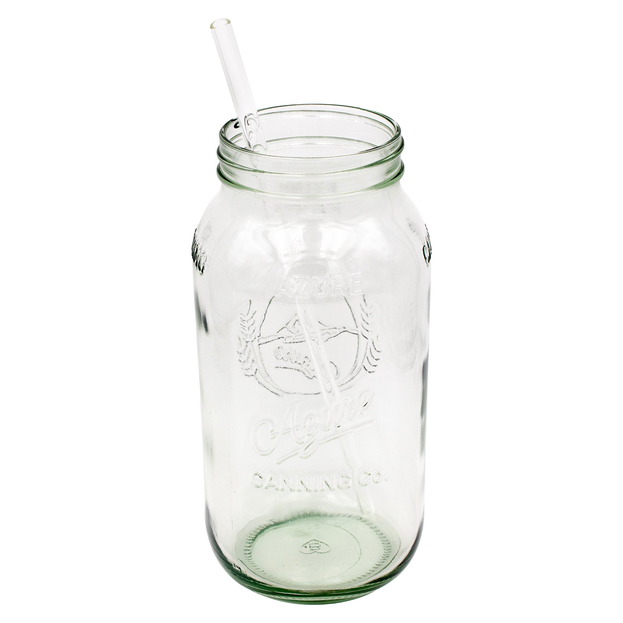 Extra Long Glass Straws for Half Gallon Mason Jars 4 Pack + Cleaner