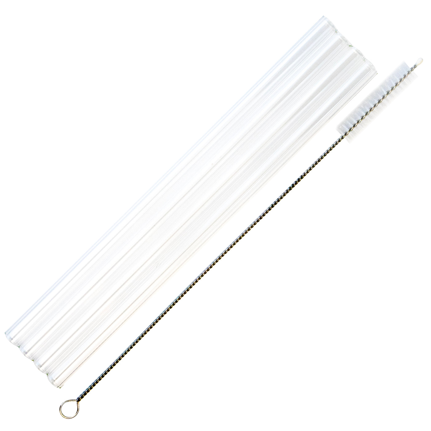 4 pack of the thick long straws, and a straw cleaner brush.