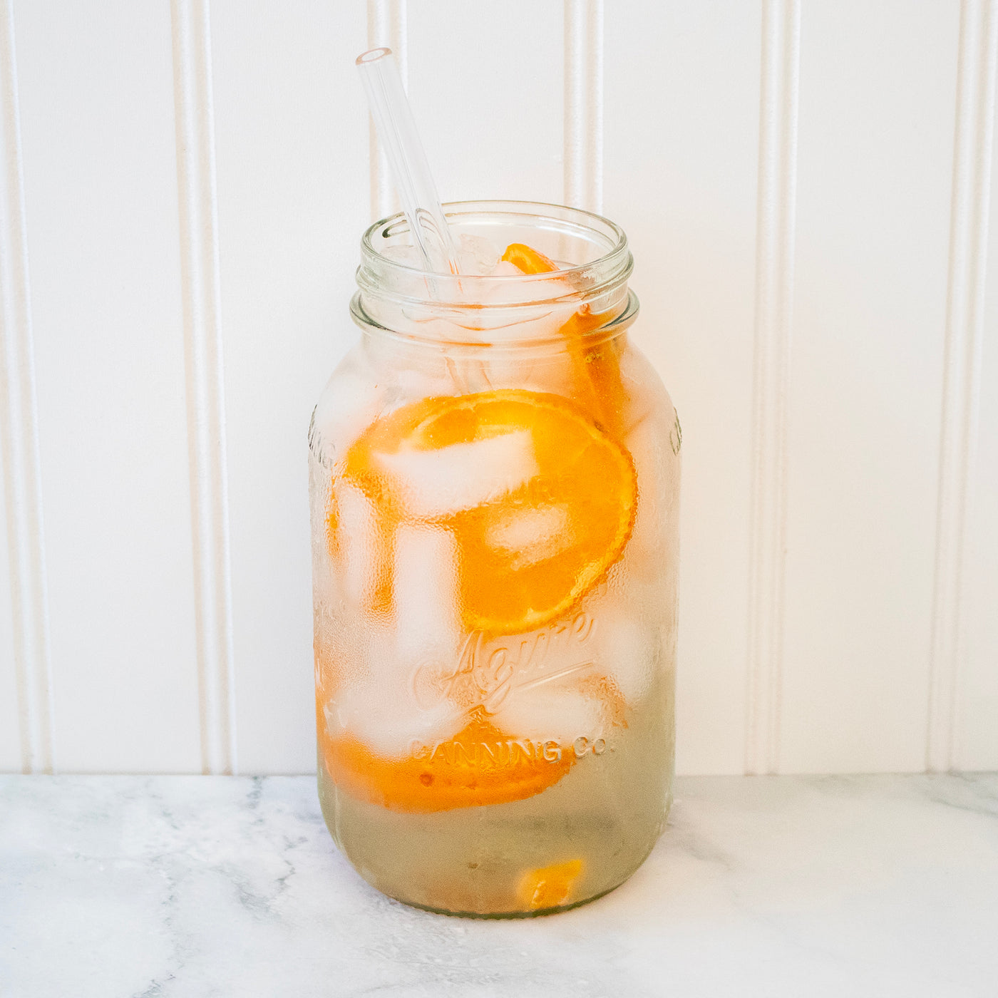 Long Glass Straws for Quart Mason Jars 4 Pack + Cleaner