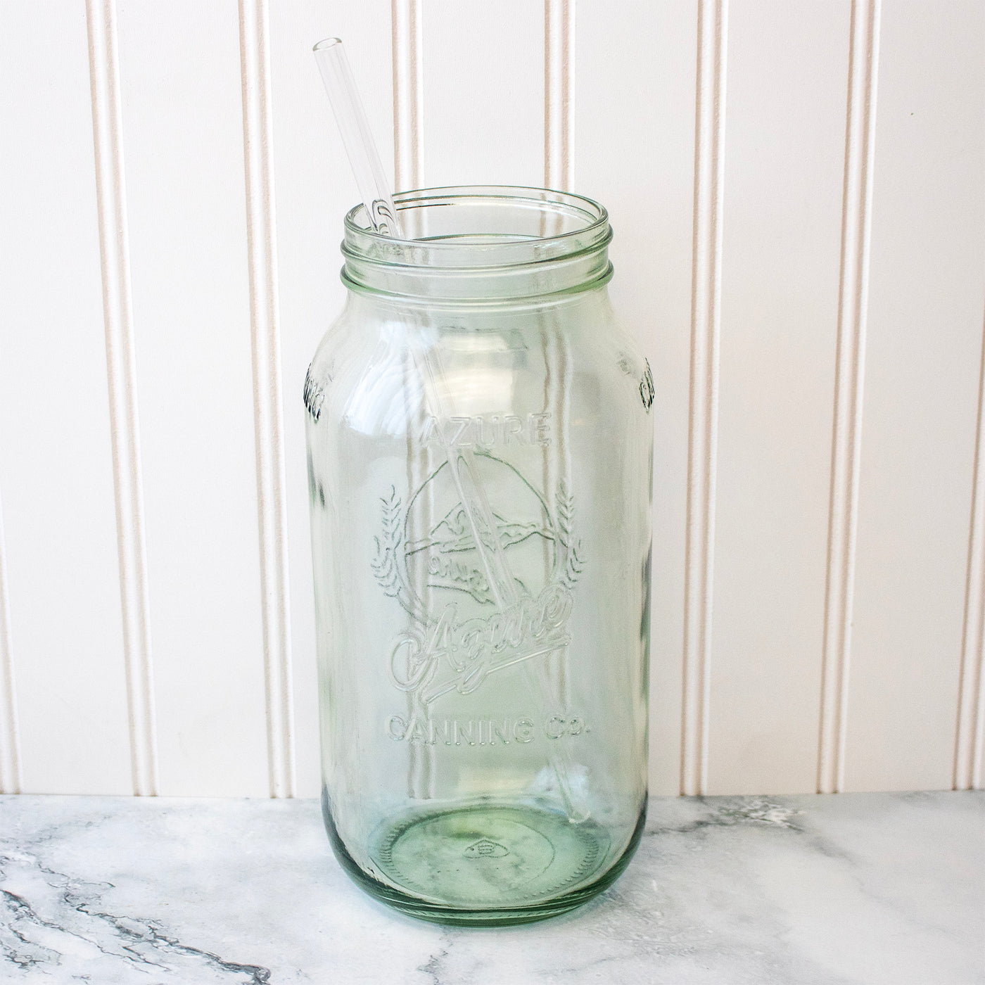Extra Long Glass Straws for Half Gallon Mason Jars 4 Pack + Cleaner