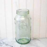 Extra Long Glass Straws for Half Gallon Mason Jars 4 Pack + Cleaner