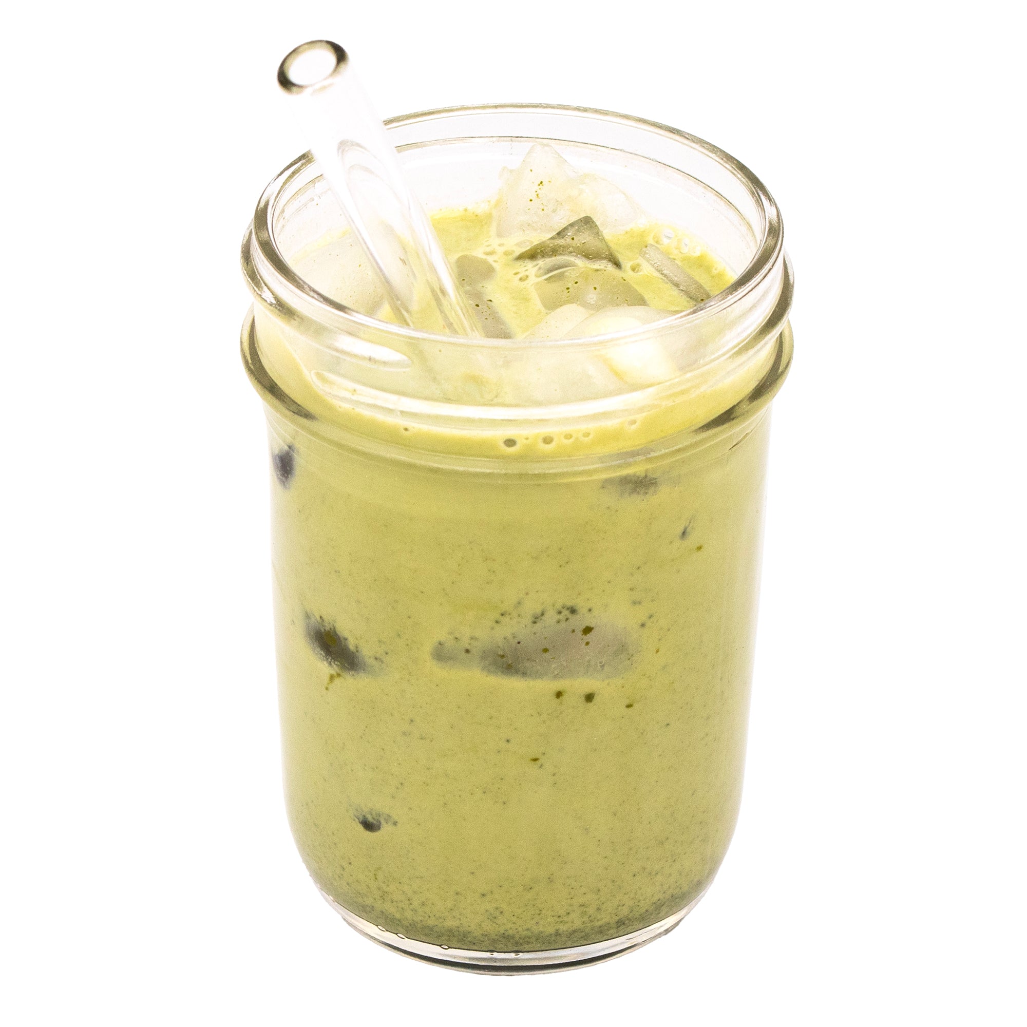 Short Glass Straws for Half Pint Mason Jars 4 Pack + Cleaner