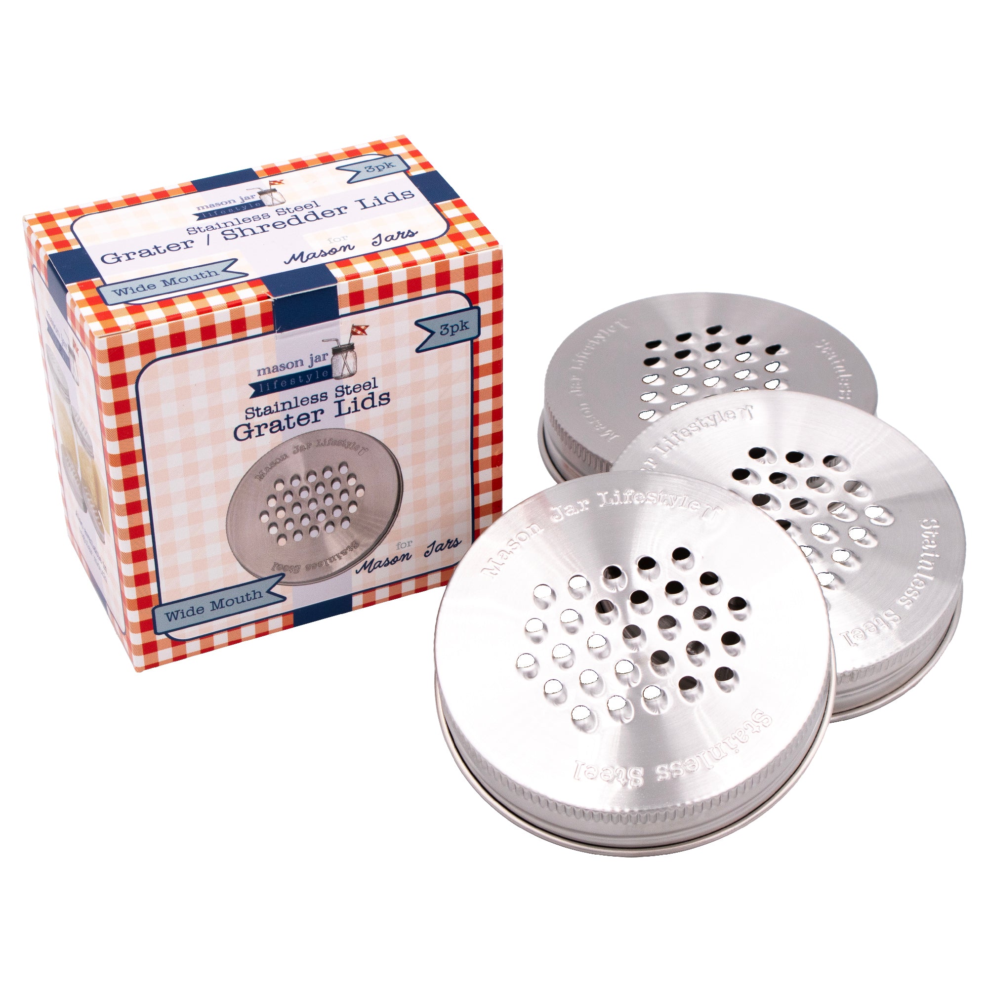 Grater / Shredder Stainless Steel Lid for Mason Jars