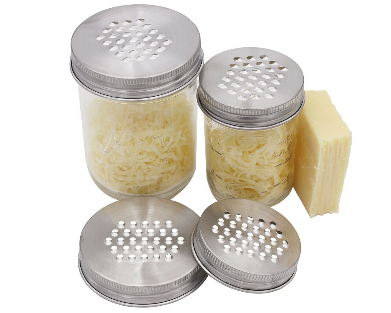 Stainless Steel Grater Shredder Lid for Mason Jars