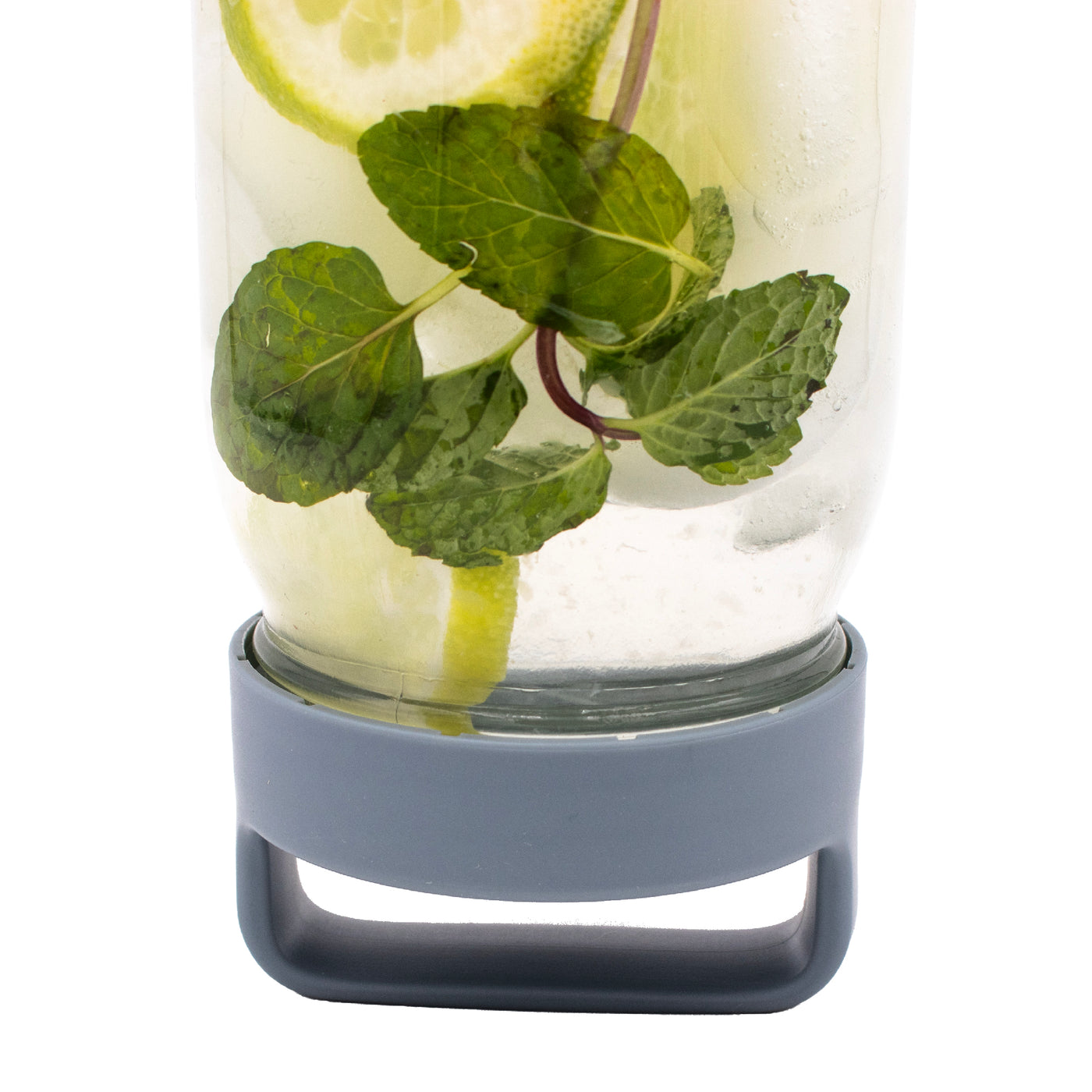 Gray Plastic Handle/Canister Lids for Regular Mouth Mason Jars 4 Pack