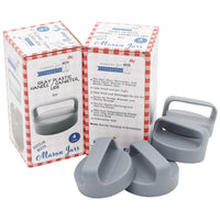 Gray Plastic Handle/Canister Lids for Regular Mouth Mason Jars 4 Pack