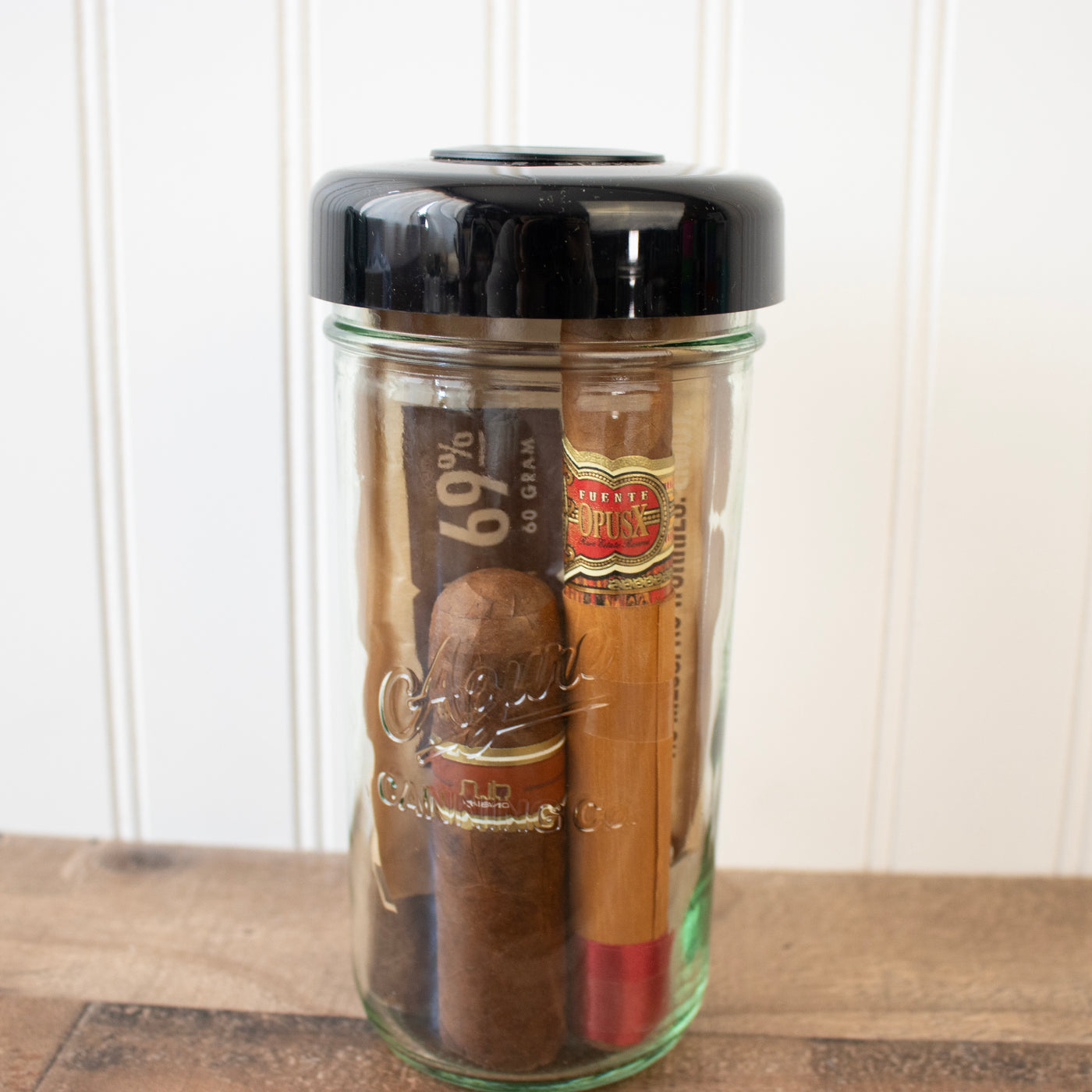 Mason Jar Lifestyle Humidor 24oz Pint & Half Jar Set