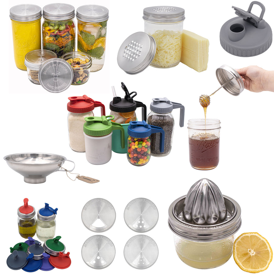 Kitchen Essentials Bundle for Wide Mouth Mason Jars