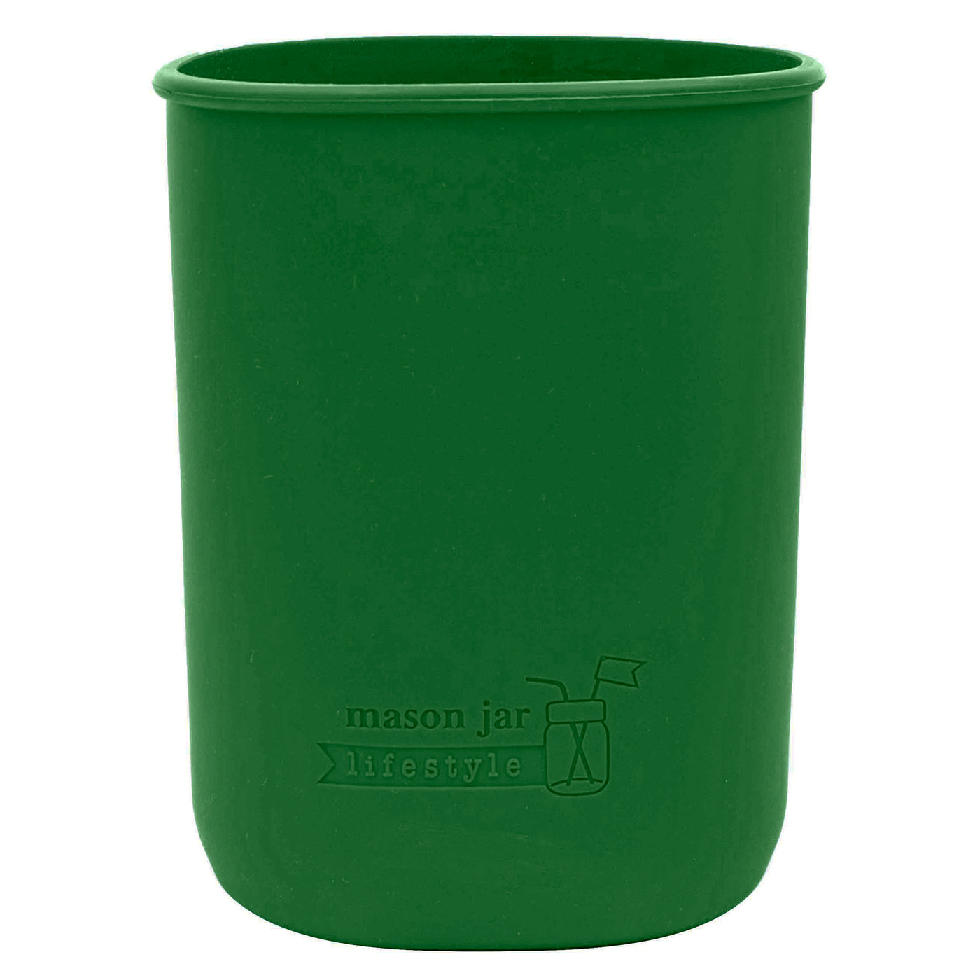 leaf green silicone sleeve for 64oz half gallon mason jars
