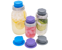 Leak Proof Silicone Chug Lids for Regular Mouth Mason Jars