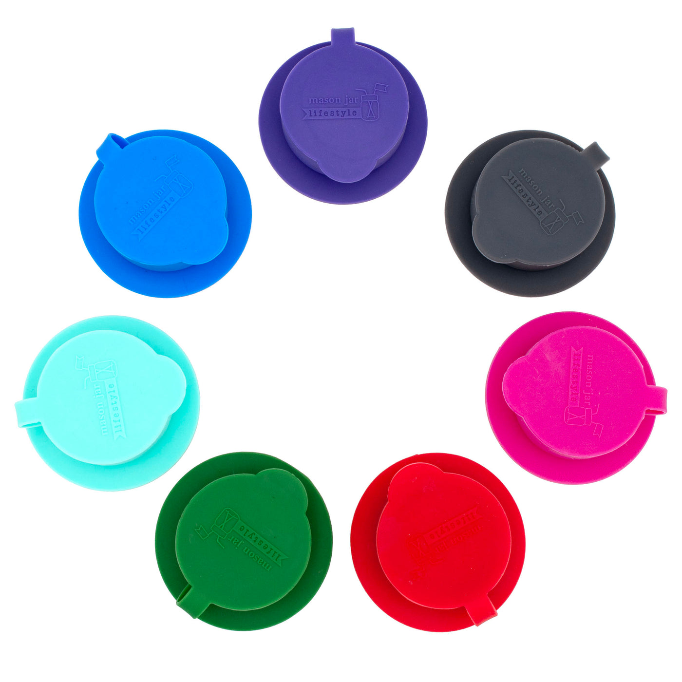 Silicone Chug Leak Resistant Lids for Regular Mouth Mason Jars