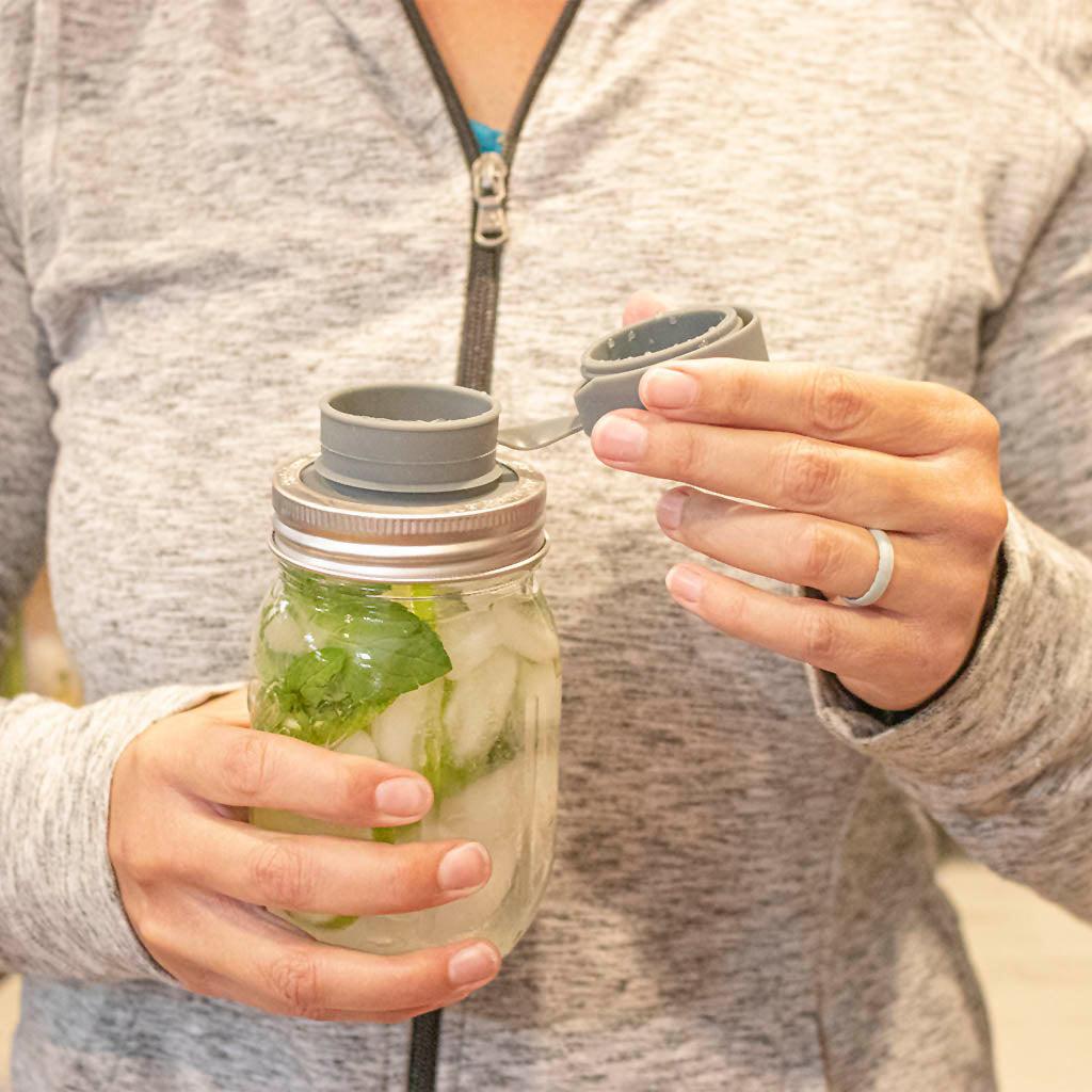 Mason Jar Lifestyle Silicone Chug Lid - Thumbnail 4