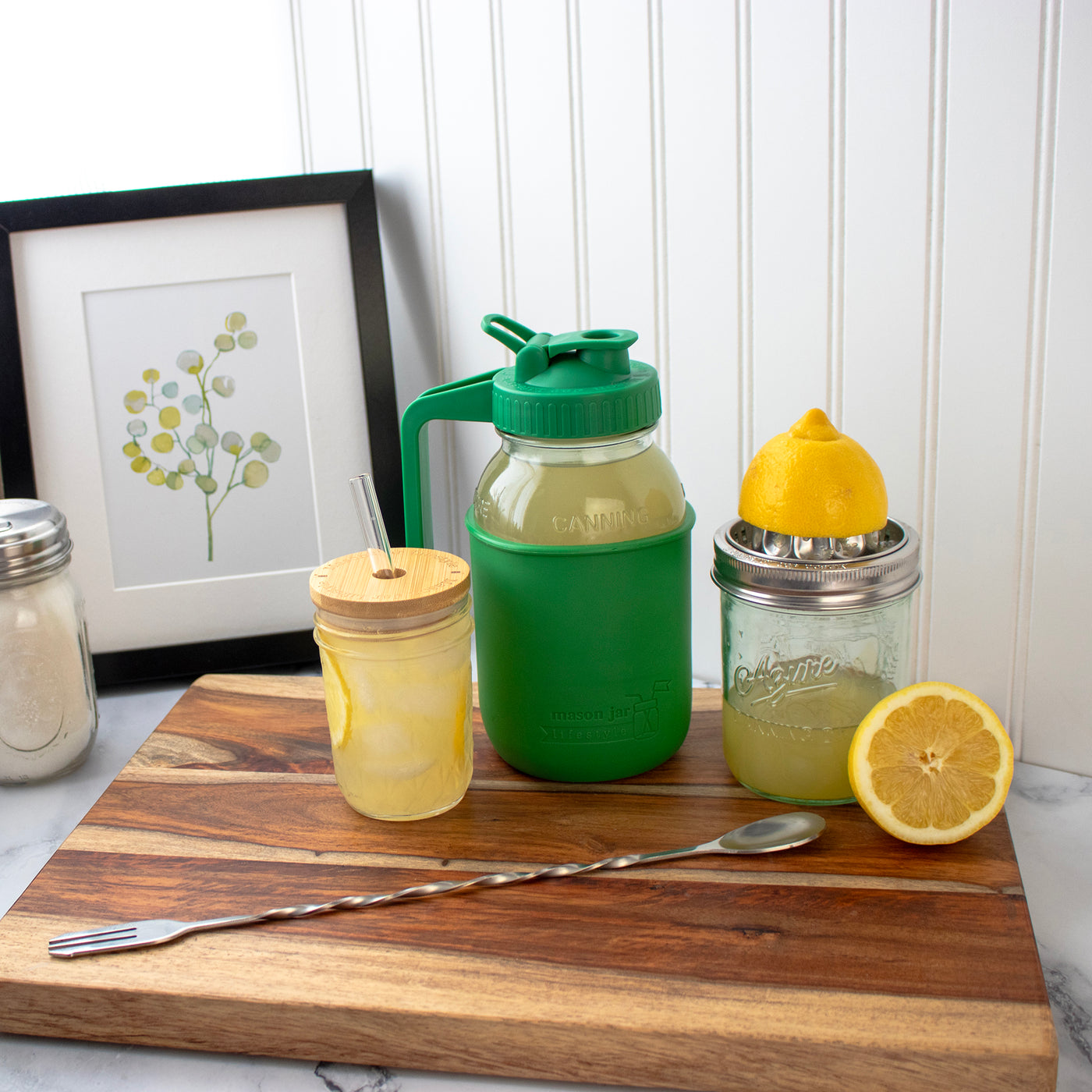 Pour & Store Pitcher Lid with Handle for Mason Jars