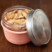 Coral pink wide mouth 8oz sleeve for Mason jar.