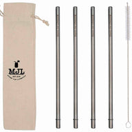 Mason Jar Lifestyle Long safer stainless steel metal straws for quart 32oz Mason jars, large cups, and tall glasses