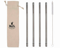 Mason Jar Lifestyle Long safer stainless steel metal straws for quart 32oz Mason jars, large cups, and tall glasses