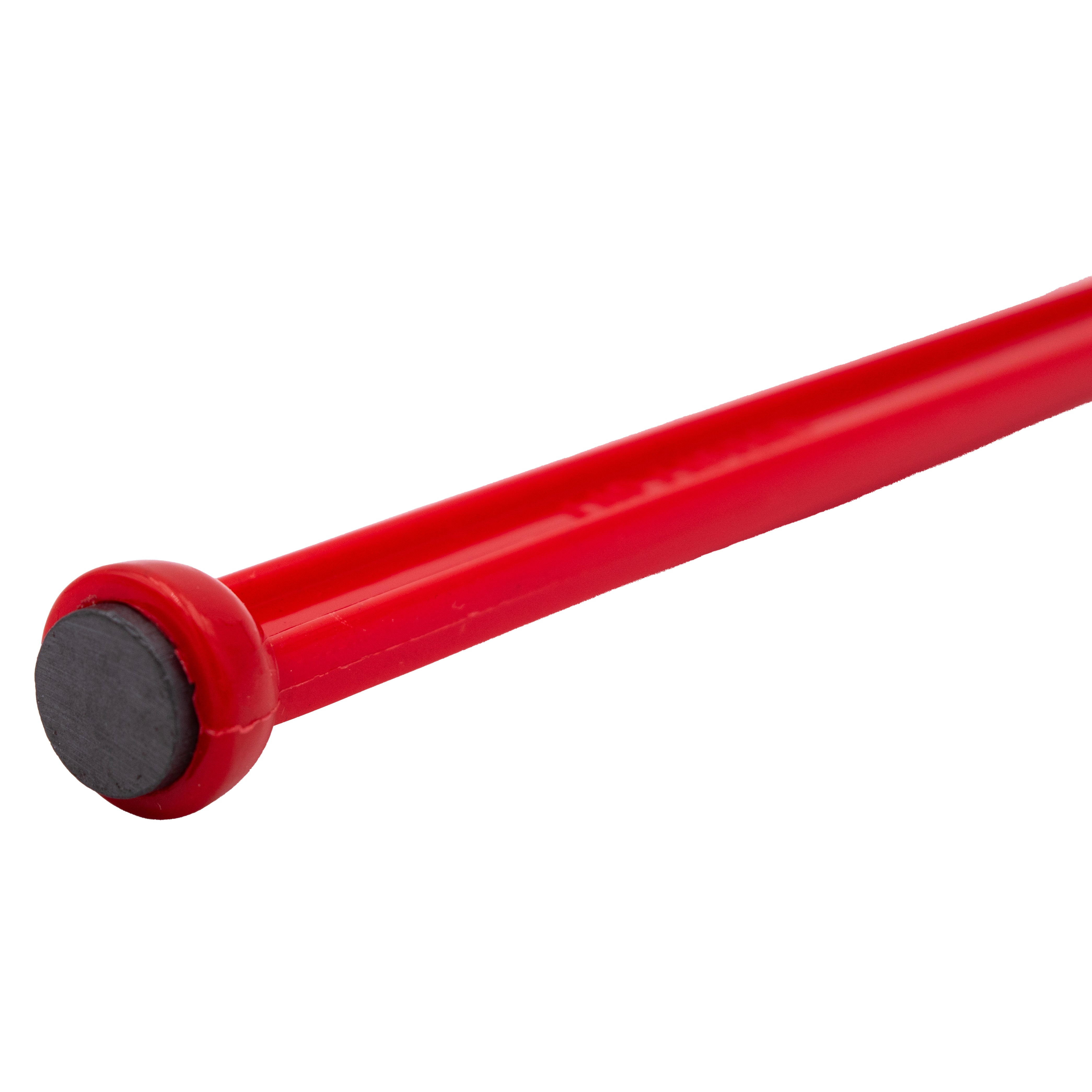 Close up of the magnet end of the lid, showing the magnet and raised text that says "Lid Lifter".