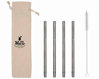 Mason Jar Lifestyle Medium safer stainless steel metal straws for pint 16oz Mason jars, pint glasses, and other medium cups