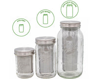 Stainless Steel Cold Brew Coffee and Tea Filter With Lid for Wide Mouth Mason Jars