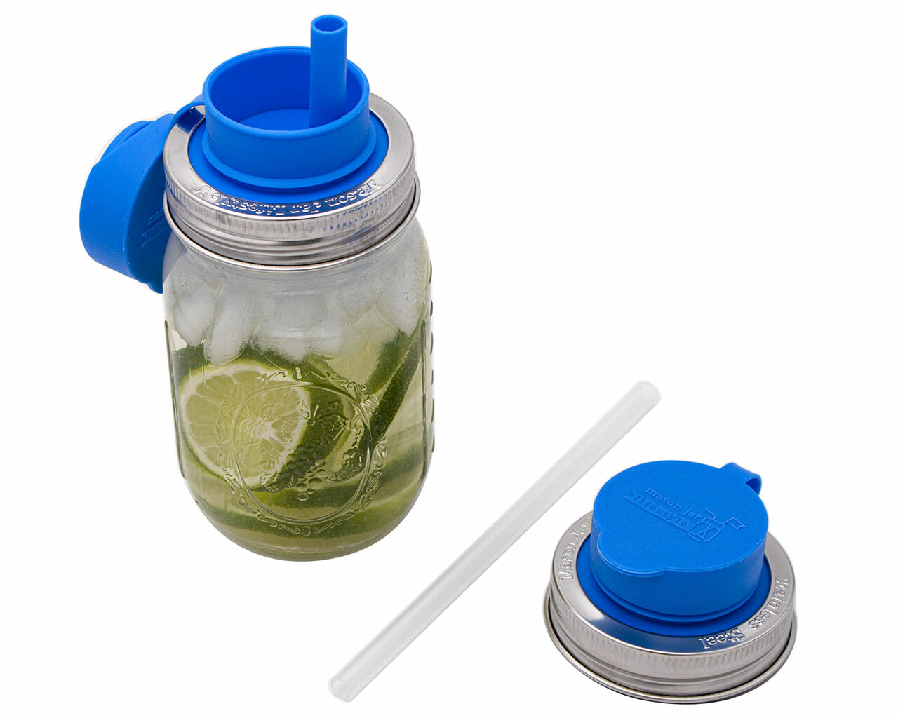 22 Oz LED Light-Up Flashing Mason Jar Drink Cup with Straw and Screw-On  Lid, 8 Function