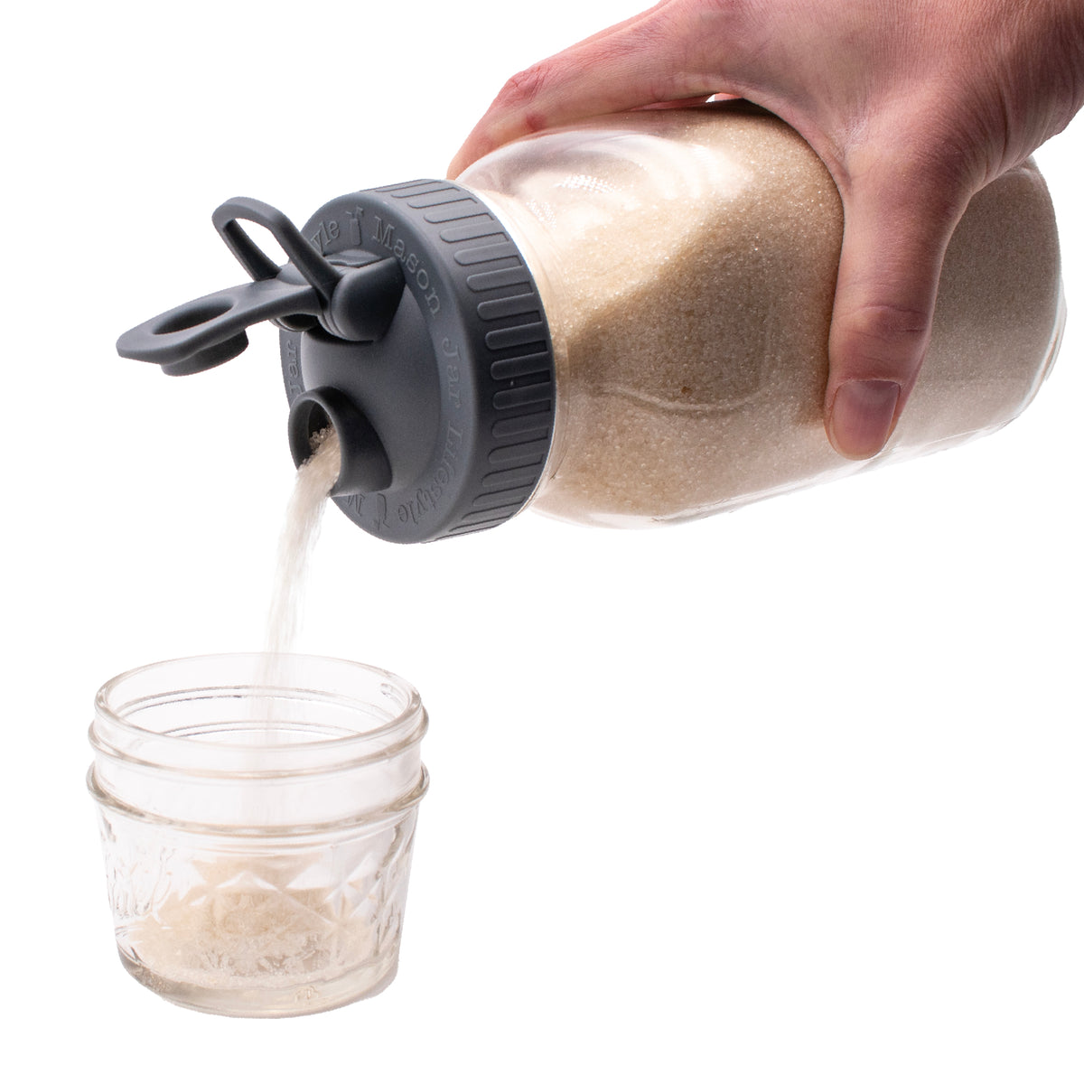 Pour & Store Shaker Lid with Carry Loop for Mason Jars