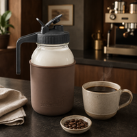 Pour store handle cream coffee modern walnut kitchen cocoa brown charcoal gray