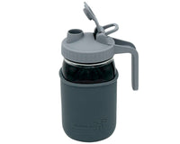 Gray Plastic Pour and Store Pitcher Lid with Handle for Regular Mouth Mason Jars