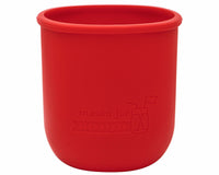 cherry red silicone sleeve koozie for 16oz regular mouth mason jars