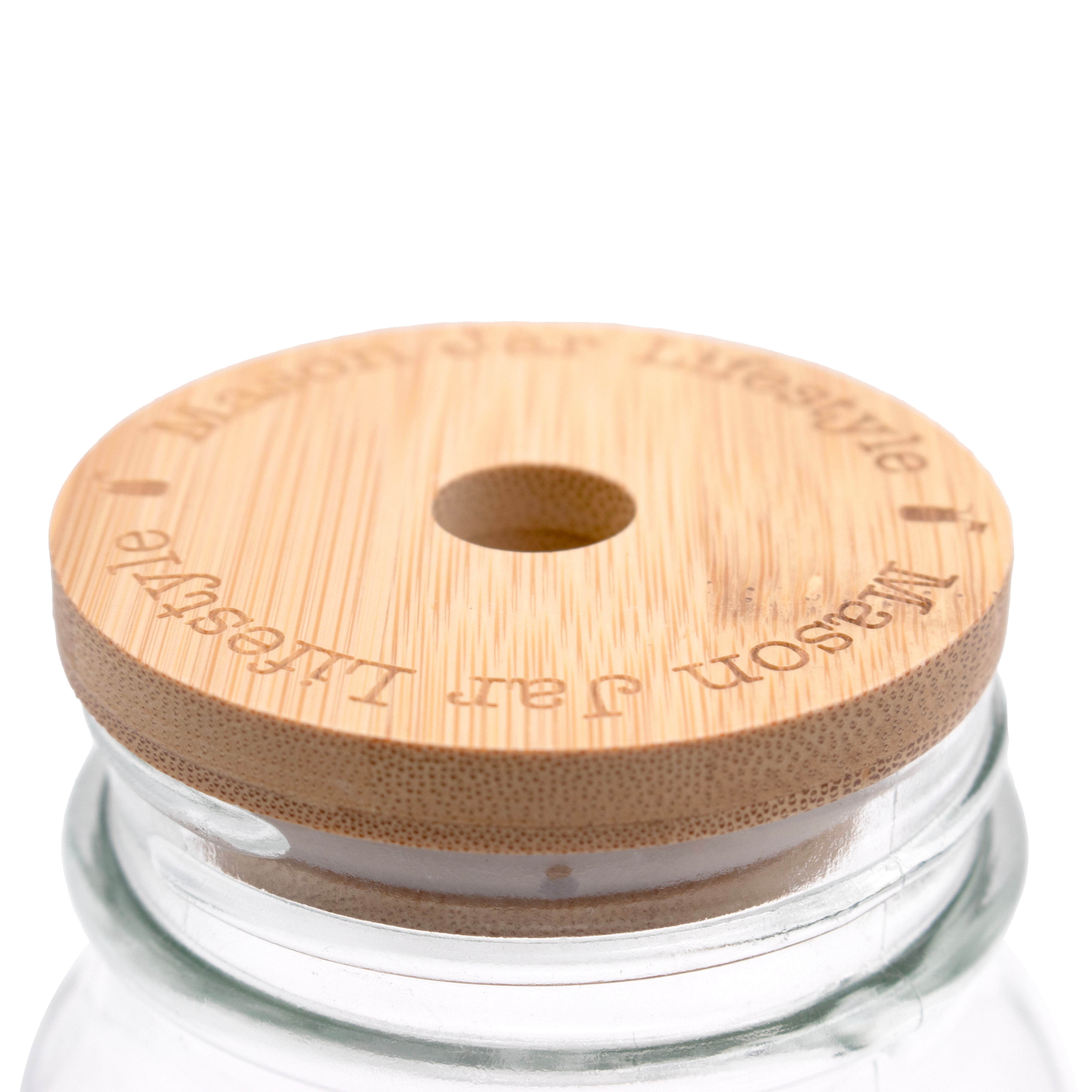 Bamboo Straw Hole Tumbler Lid