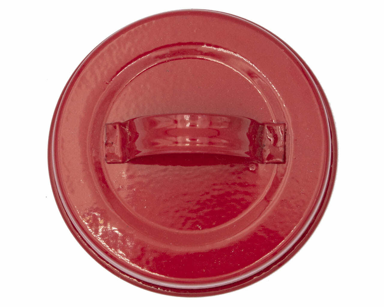 Red Enamel Handle Canister Lid for Regular Mouth Mason Jars