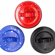 Red Blue and Black Speckled Enameled Handle/Canister Lids for Mason Jars