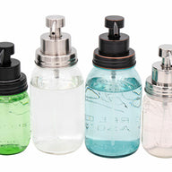 Matte Black, Satin, Oil Rubbed Bronze, and Mirror Foaming Soap Pumps for Regular Mouth Mason Jars