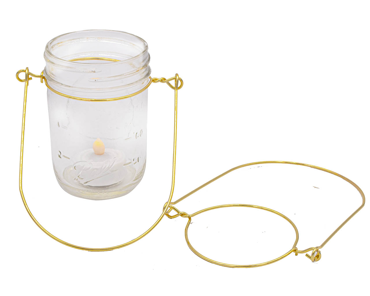Gold Wire Handles for Mason Jars 6 Pack