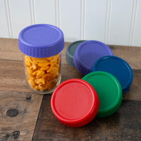 Leak Proof Plastic Storage Lids with Silicone Liners for Mason Jars