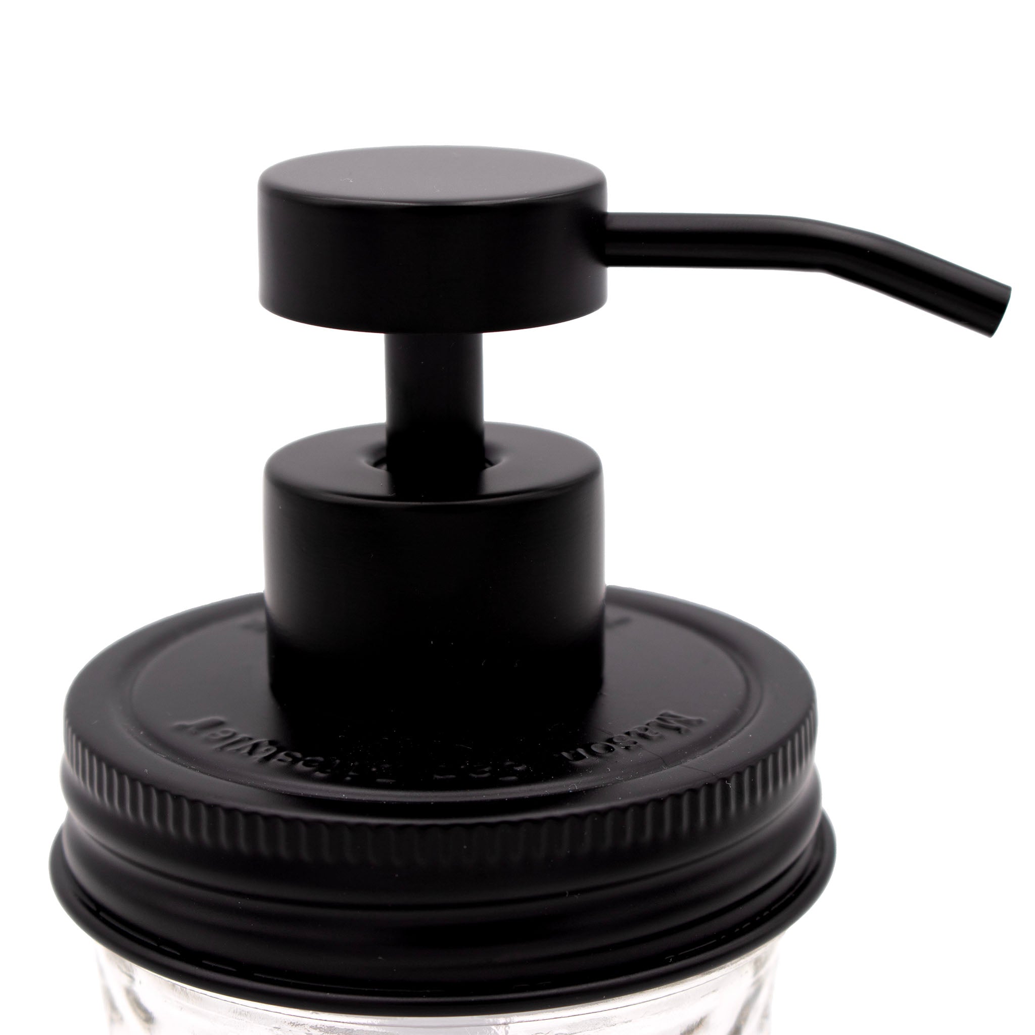 Matte Black Soap Pump Lid Kit for Mason Jars