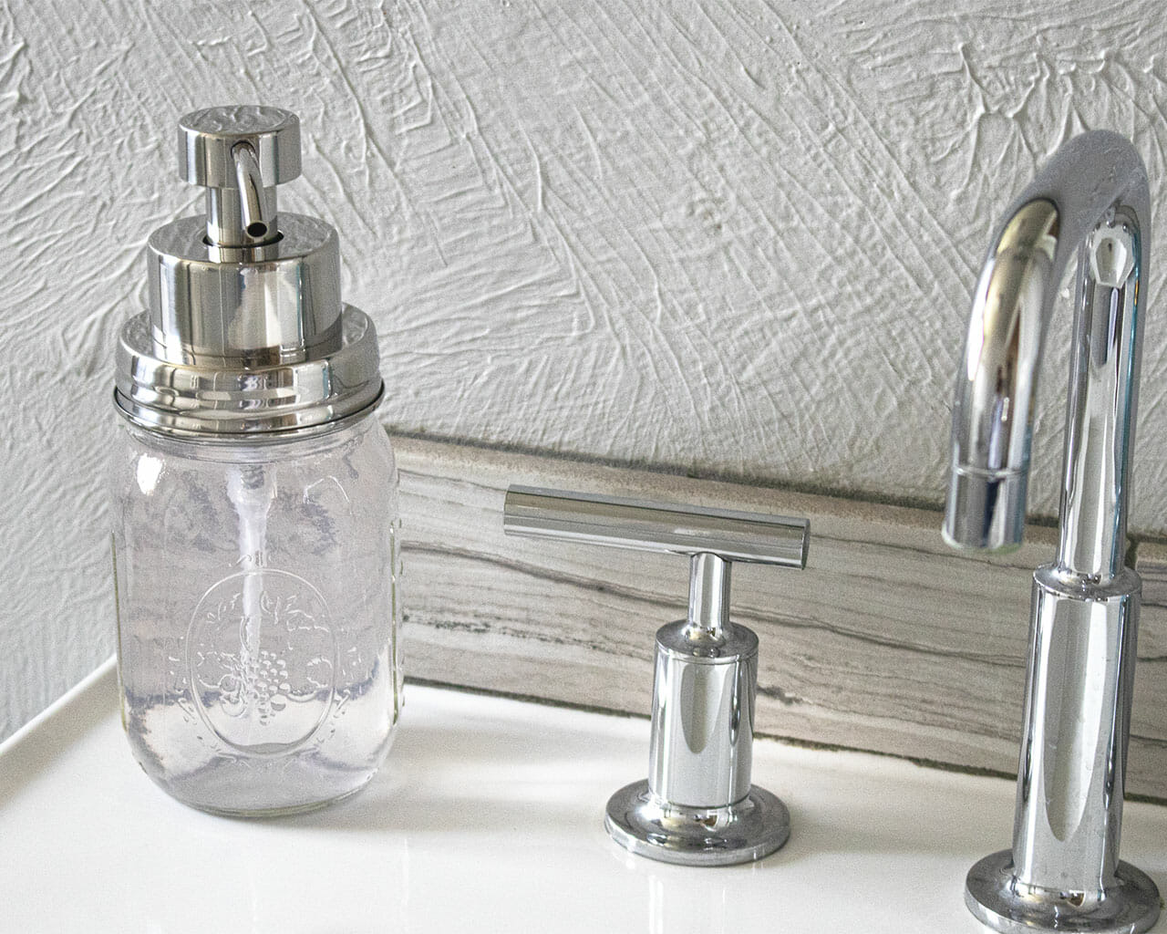 Mirror/Chrome Foaming Soap Pump for Regular Mouth Mason Jars