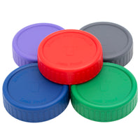 Leak Proof Plastic Storage Lids with Silicone Liners for Mason Jars