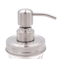 Satin / Brushed Finish Soap Pump Dispensers for Mason Jars