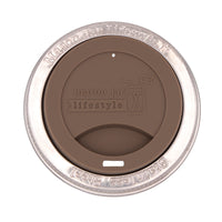 Silicone Drinking Lid with Stainless Steel Band for Mason Jars
