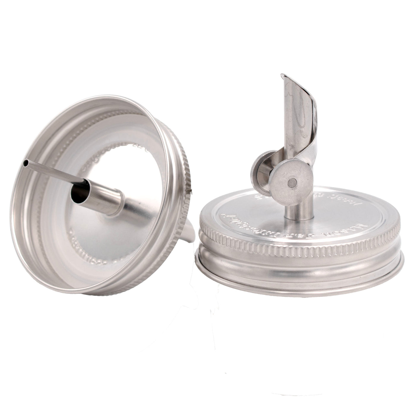 Oil Cruet Pour Spout Stainless Steel Lids for Mason Jars 2 Pack