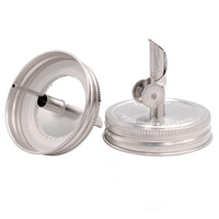 Oil Cruet Pour Spout Stainless Steel Lids for Mason Jars 2 Pack