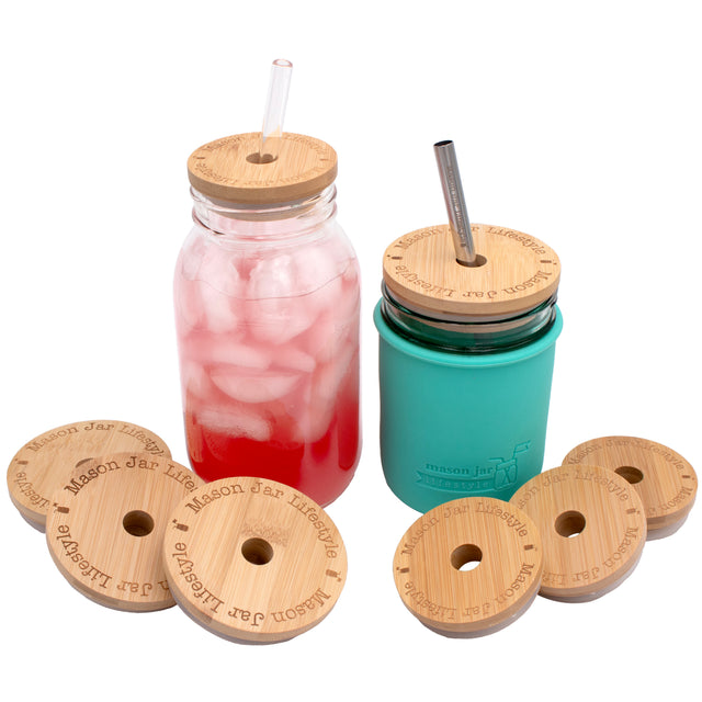 Bamboo Straw Hole Tumbler Lid 2 Pack