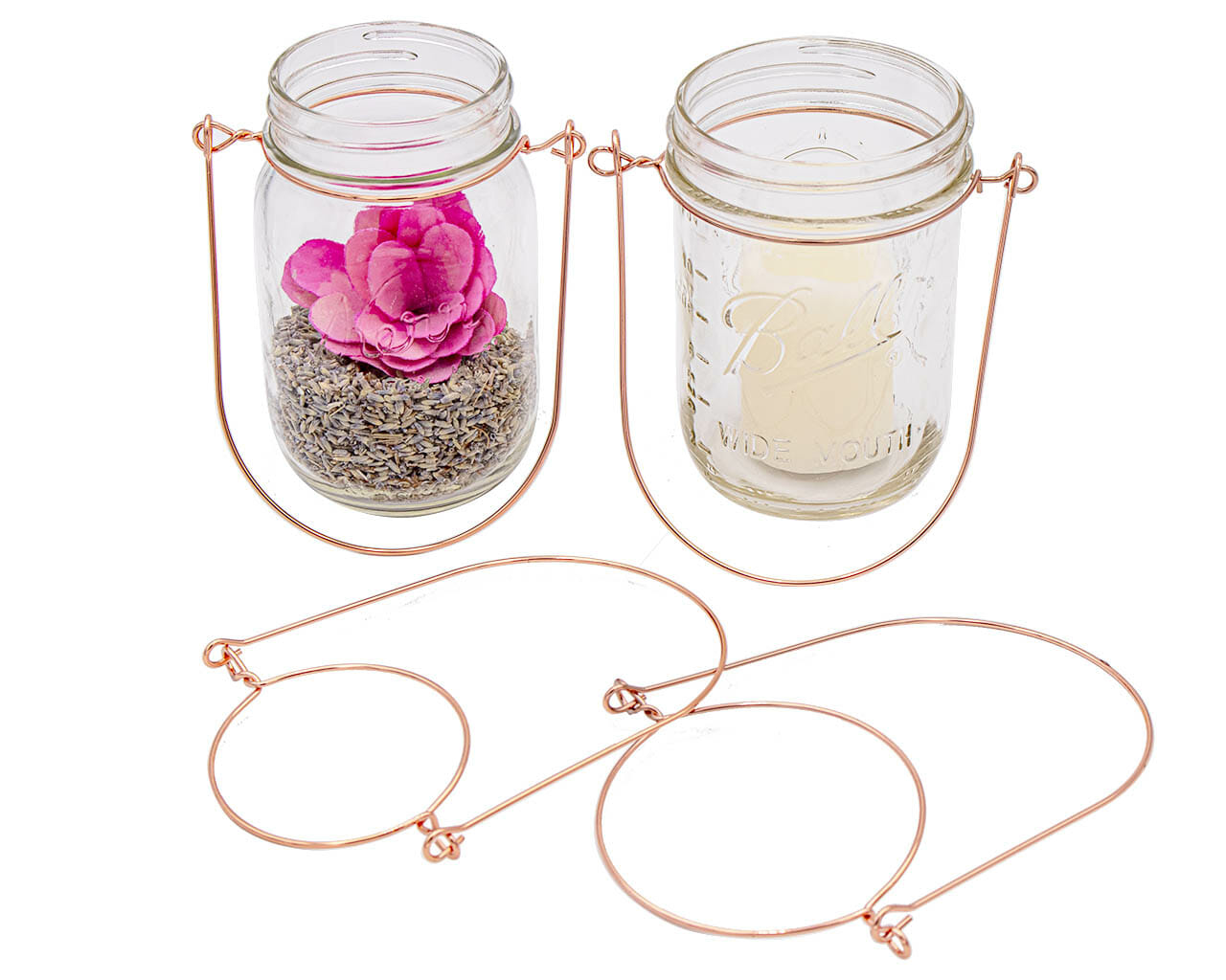 Copper Wire Handles for Mason Jars