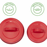 Red Enamel Handle Canister Lid for Regular and Wide Mouth Mason Jars