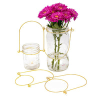 Gold Wire Handles for Regular or Wide Mouth Mason Jars
