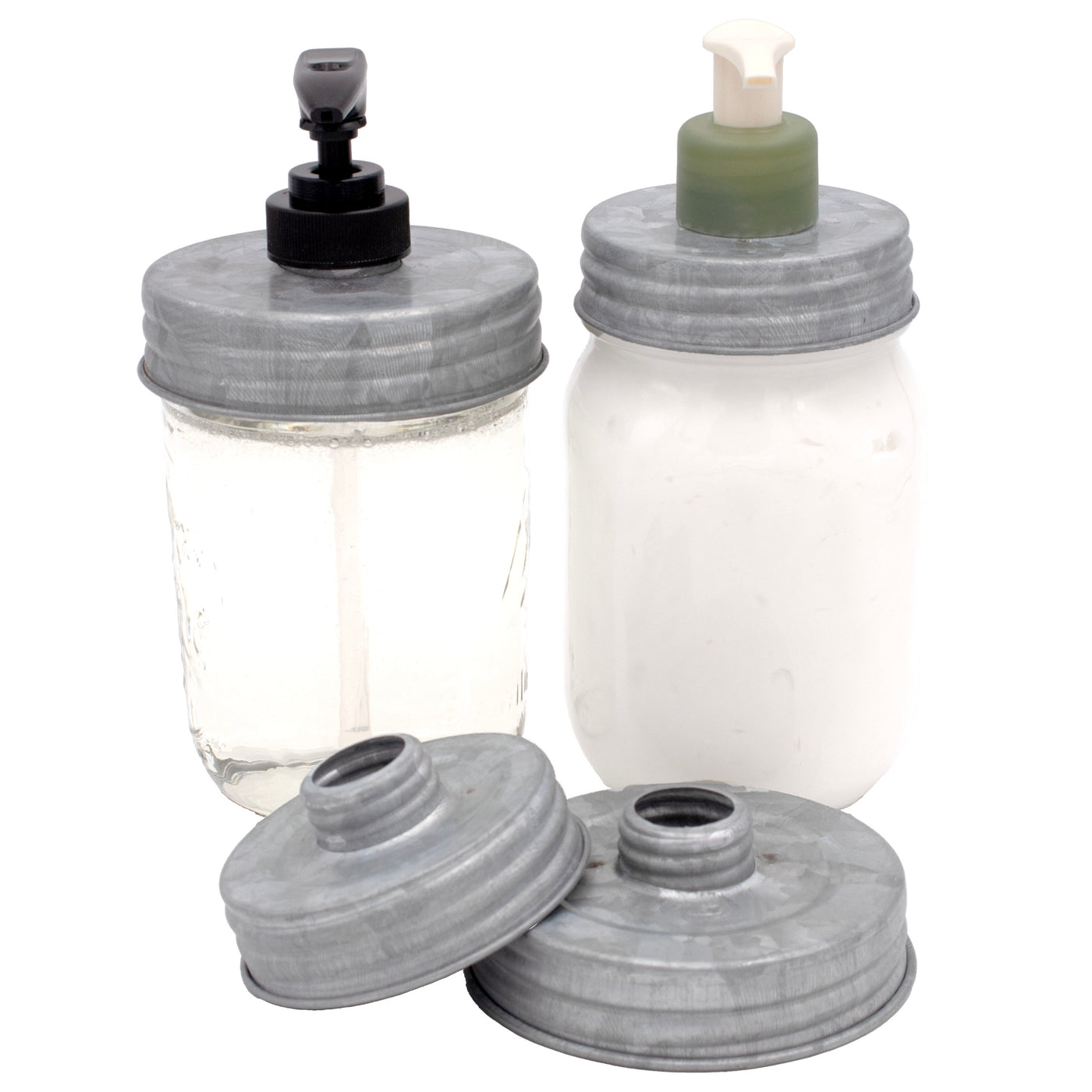 Mason Jar Adapter Lid for Repurposed Lotion and Soap Pumps