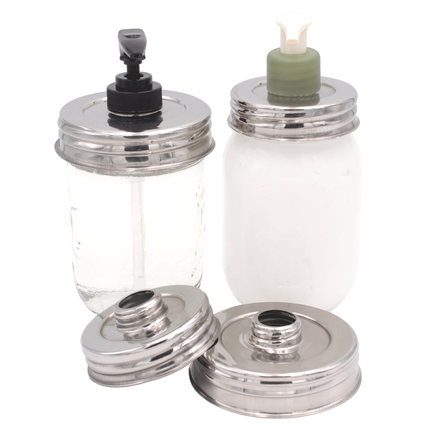 Mason Jar Adapter Lid for Repurposed Lotion and Soap Pumps