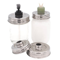 Mason Jar Adapter Lid for Repurposed Lotion and Soap Pumps